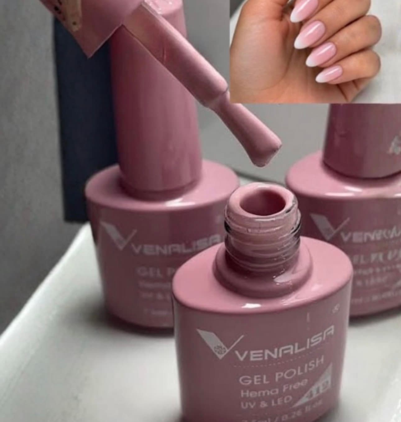 Vernis Semi-Permanent Venalisa n° 412 – Rose Nude Élégant