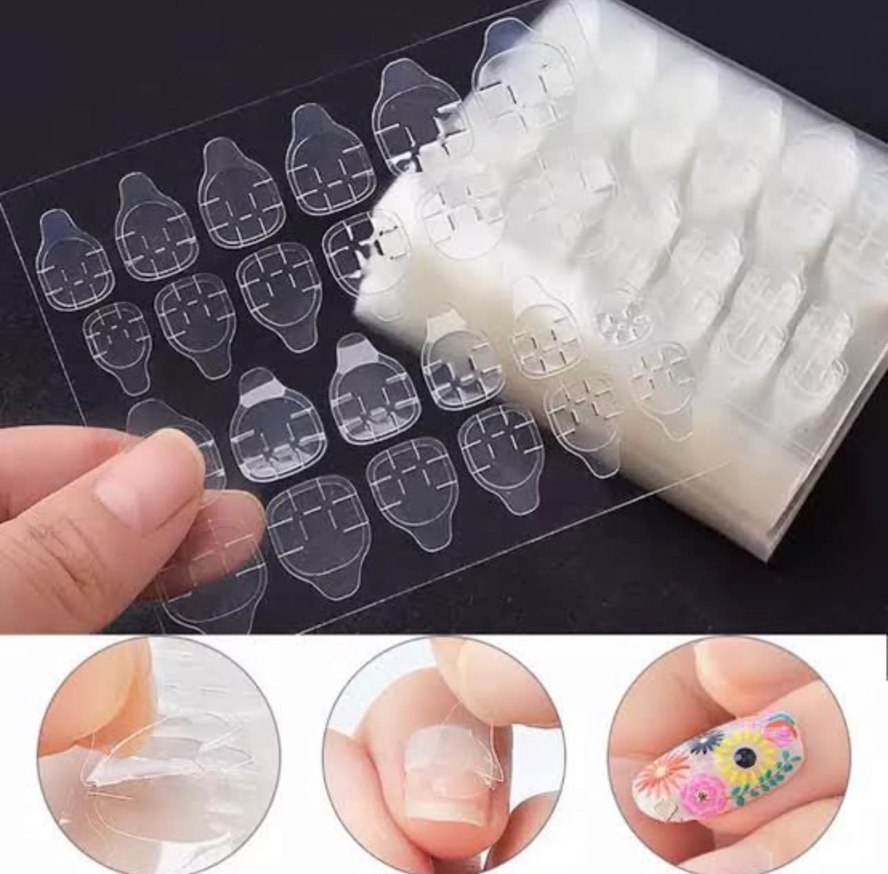 Patches Adhésifs Double-Face pour Press-On Nails (Nail Tabs)
